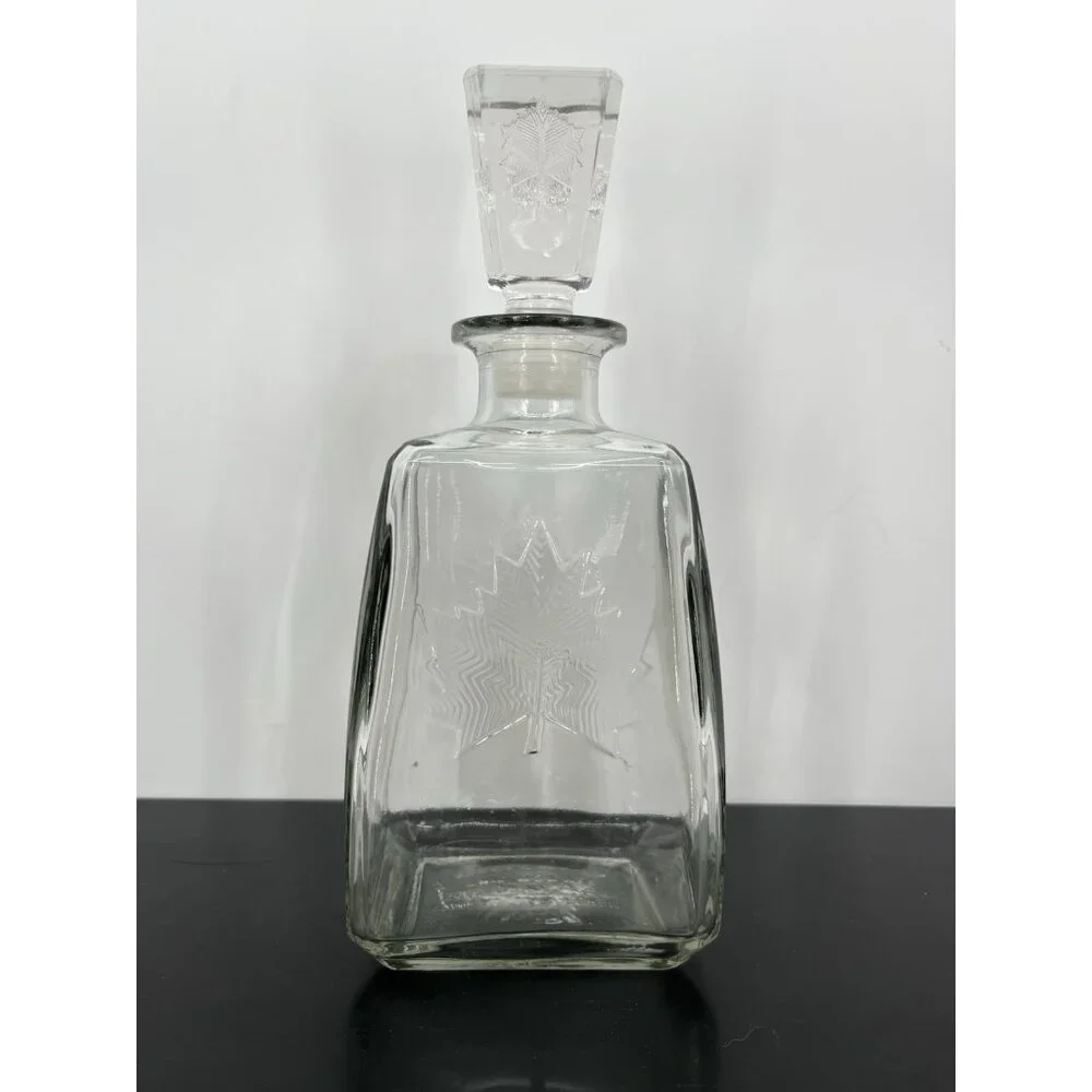 Vintage-John MacNaughton Co-Glass Bottle-‎ Canada-Liquor Decanter-Made in USA
